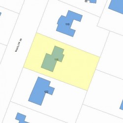 116 Winslow Rd, Newton, MA 02468 plot plan