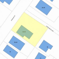 34 Charles St, Newton, MA 02461 plot plan