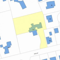 127 Otis St, Newton, MA 02460 plot plan