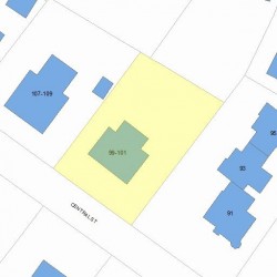99 Central St, Newton, MA 02466 plot plan