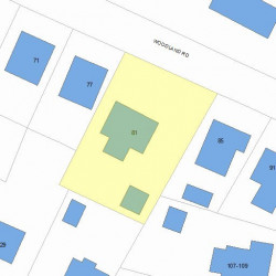 81 Woodland Rd, Newton, MA 02466 plot plan