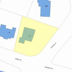 717 Centre St, Newton, MA 02458 plot plan