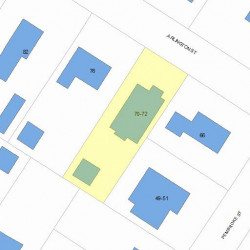 70 Arlington St, Newton, MA 02458 plot plan