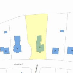 33 Staniford St, Newton, MA 02466 plot plan