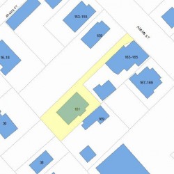 161 Adams St, Newton, MA 02460 plot plan