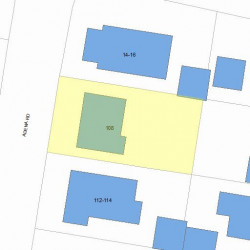 108 Adena Rd, Newton, MA 02465 plot plan