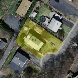 37 Johnson Pl, Newton, MA 02466 aerial view