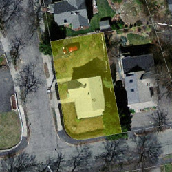 19 Pennsylvania Ave, Newton, MA 02464 aerial view