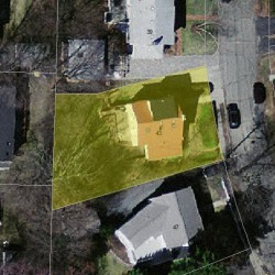 43 Tarleton Rd, Newton, MA 02459 aerial view