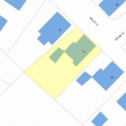 15 Mague Pl, Newton, MA 02465 plot plan