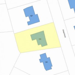 135 Gordon Rd, Newton, MA 02468 plot plan