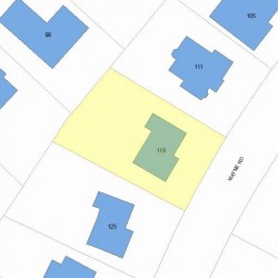 119 Wayne Rd, Newton, MA 02459 plot plan