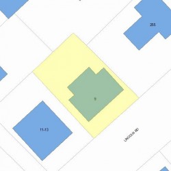 9 Lincoln Rd, Newton, MA 02458 plot plan