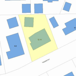 14 Vincent St, Newton, MA 02465 plot plan