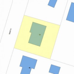 54 Bemis St, Newton, MA 02460 plot plan