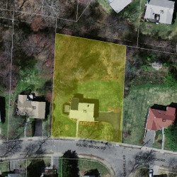 75 Bound Brook Rd, Newton, MA 02461 aerial view