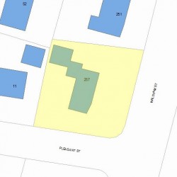 257 Waltham St, Newton, MA 02465 plot plan