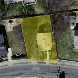 245 Webster St, Newton, MA 02465 aerial view