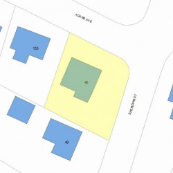 45 Sheridan St, Newton, MA 02465 plot plan