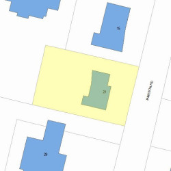 21 Jameson Rd, Newton, MA 02458 plot plan