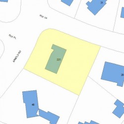 225 Arnold Rd, Newton, MA 02459 plot plan