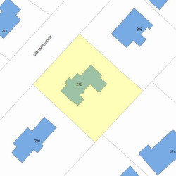 212 Greenwood St, Newton, MA 02459 plot plan