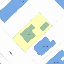 180 Adams St, Newton, MA 02460 plot plan