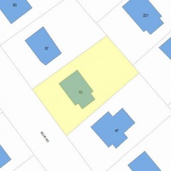 53 Bow Rd, Newton, MA 02459 plot plan