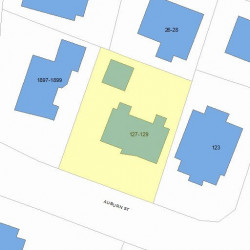 129 Auburn St, Newton, MA 02465 plot plan