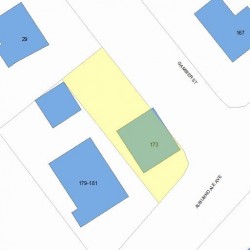 173 Auburndale Ave, Newton, MA 02466 plot plan