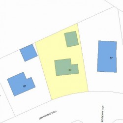 63 Canterbury Rd, Newton, MA 02461 plot plan