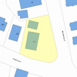 211 Webster St, Newton, MA 02465 plot plan