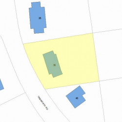 36 Tamworth Rd, Newton, MA 02468 plot plan