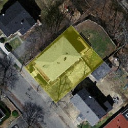 53 Taft Ave, Newton, MA 02465 aerial view