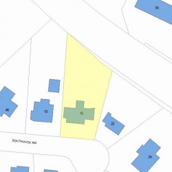 16 Southwick Rd, Newton, MA 02468 plot plan