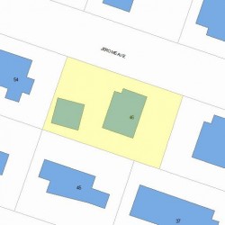 46 Jerome Ave, Newton, MA 02465 plot plan