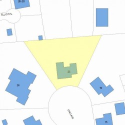 23 Ohio Ave, Newton, MA 02464 plot plan