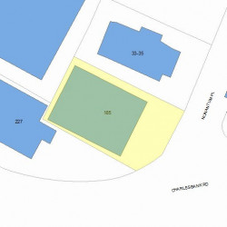 185 Charlesbank Rd, Newton, MA 02458 plot plan