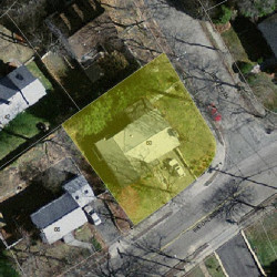 60 Brookline St, Newton, MA 02467 aerial view