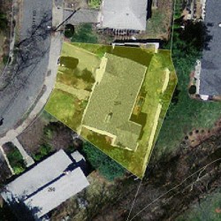 284 Woodcliff Rd, Newton, MA 02461 aerial view