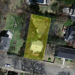 11 Neal St, Newton, MA 02462 aerial view