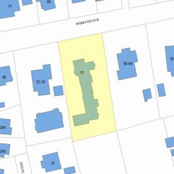 66 Highland Ave, Newton, MA 02460 plot plan