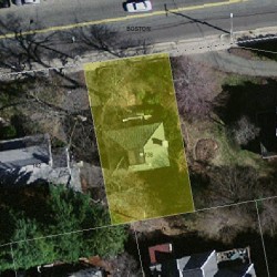 136 Beacon St, Newton, MA 02459 aerial view