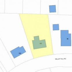 103 Walnut Hill Rd, Newton, MA 02461 plot plan