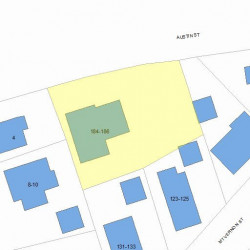 184 Austin St, Newton, MA 02465 plot plan