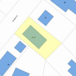 32 Gilbert St, Newton, MA 02465 plot plan