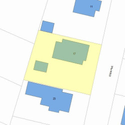 17 Eden Ave, Newton, MA 02465 plot plan