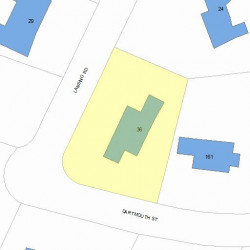 36 Lansing Rd, Newton, MA 02465 plot plan