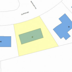 42 Clifton Rd, Newton, MA 02459 plot plan