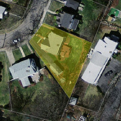 98 Falmouth Rd, Newton, MA 02465 aerial view